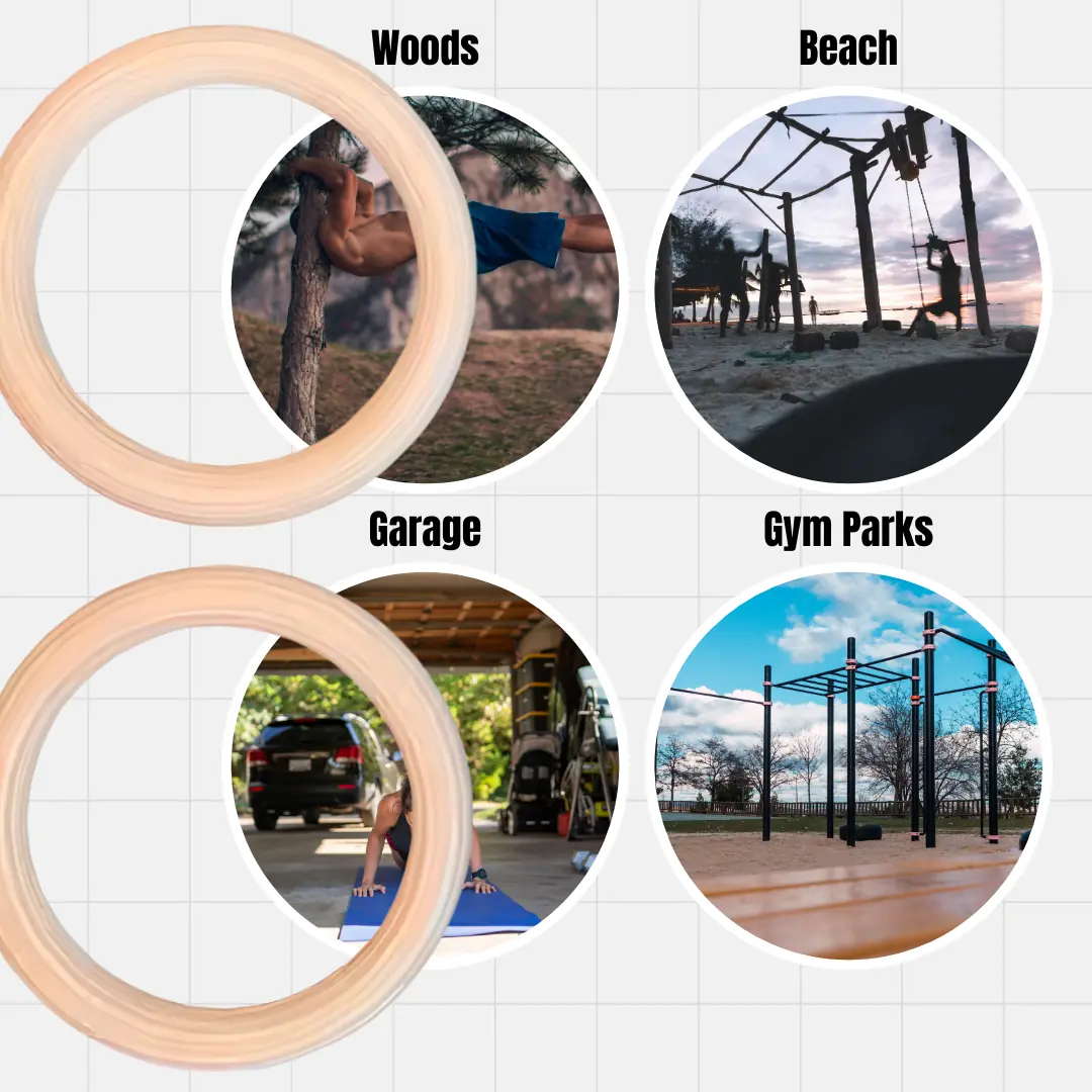 train anywhere wood workout rings